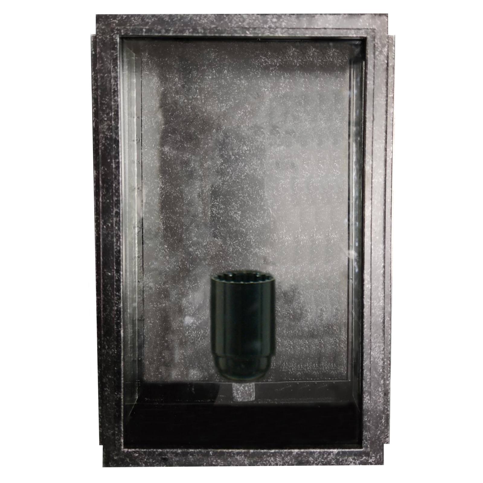 Frontage Small Outdoor Wall Sconce, Antique Black