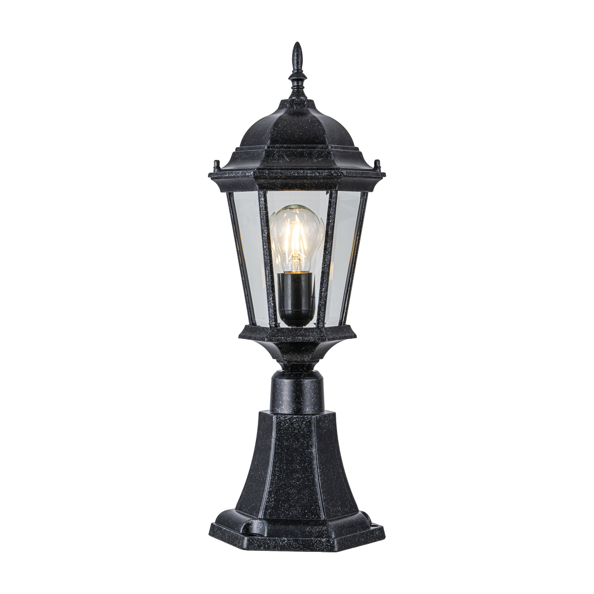 Junction Small Outdoor Pillar Mount, Antique Black