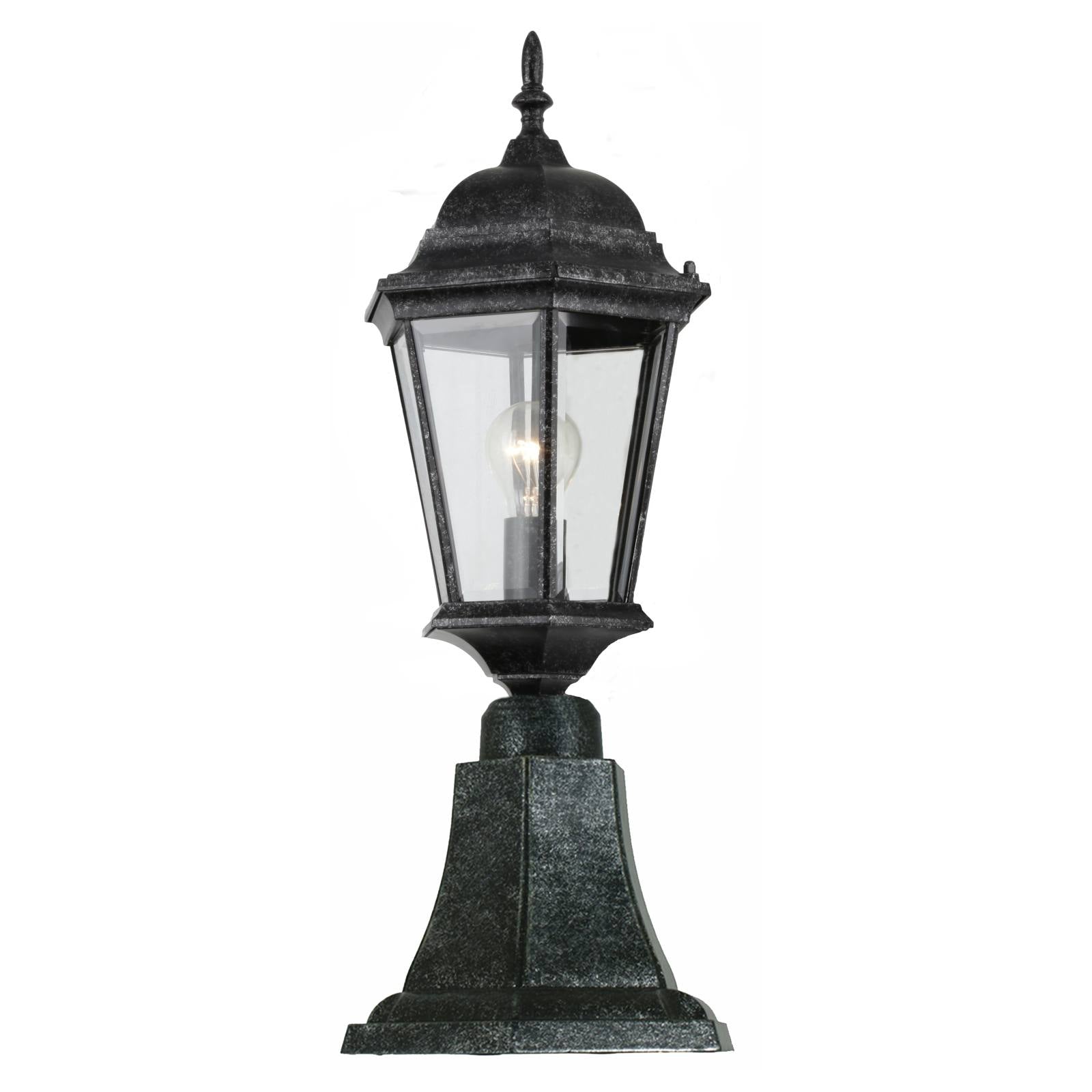 Junction Small Outdoor Pillar Mount, Antique Black