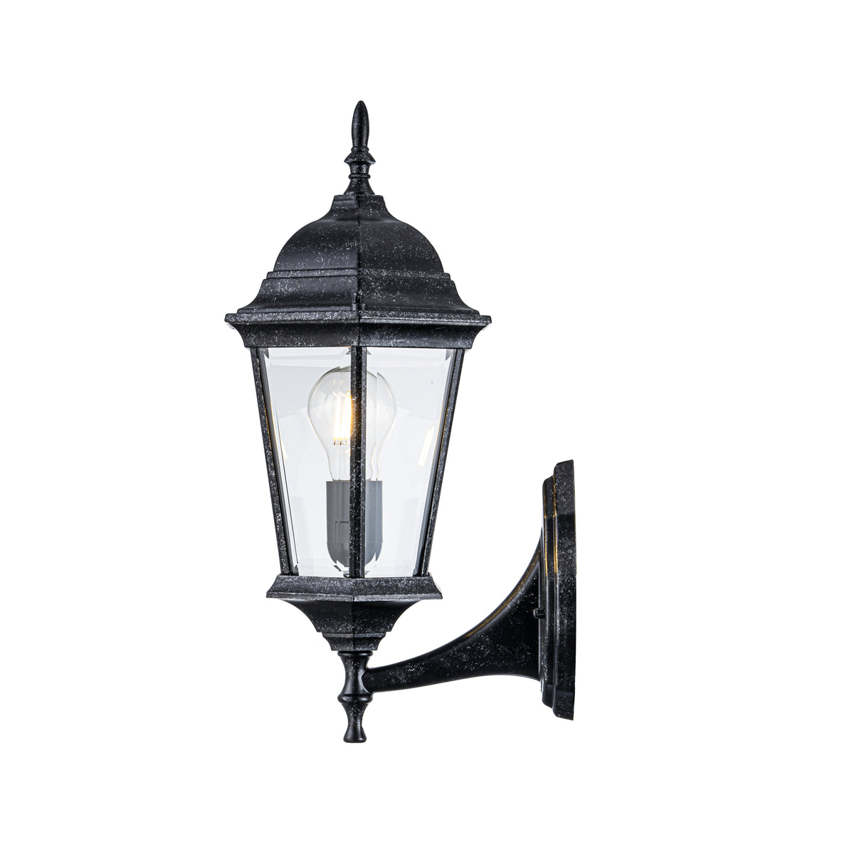 Junction Small Outdoor Wall Light, Antique Black