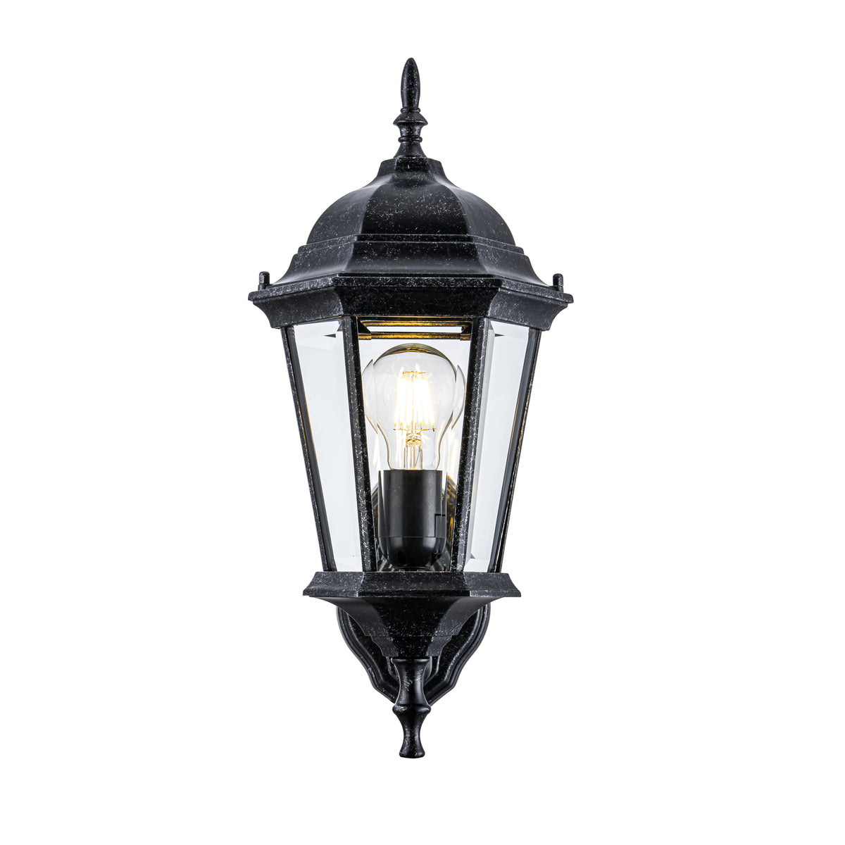 Junction Small Outdoor Wall Light, Antique Black