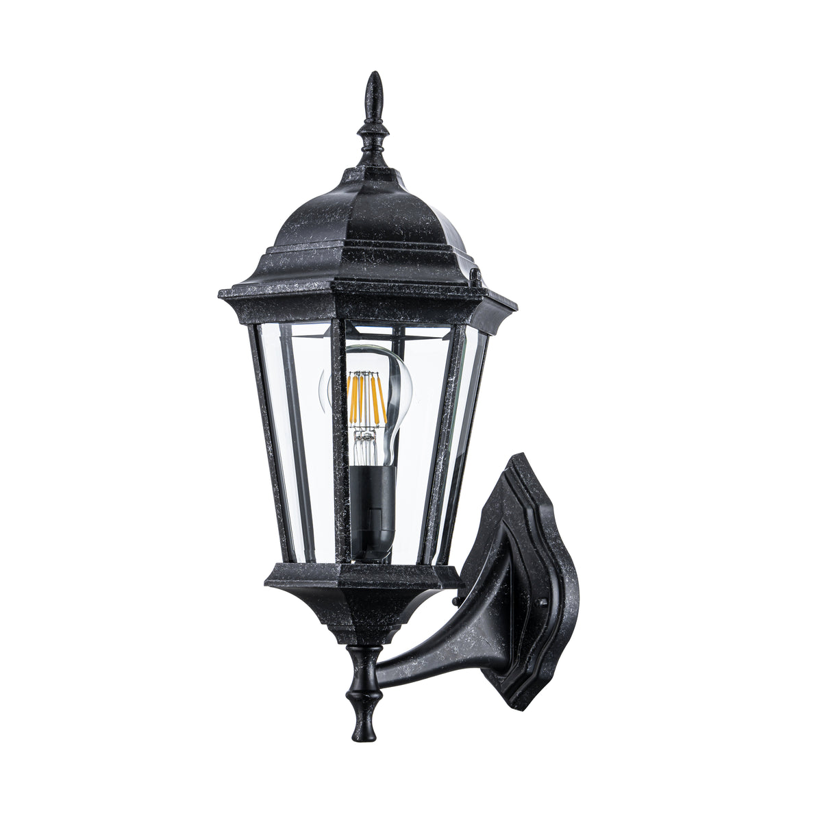 Junction Small Outdoor Wall Light, Antique Black
