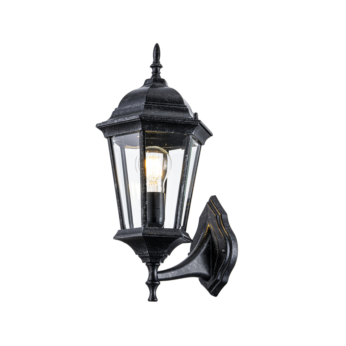 Junction Small Outdoor Wall Light, Antique Black