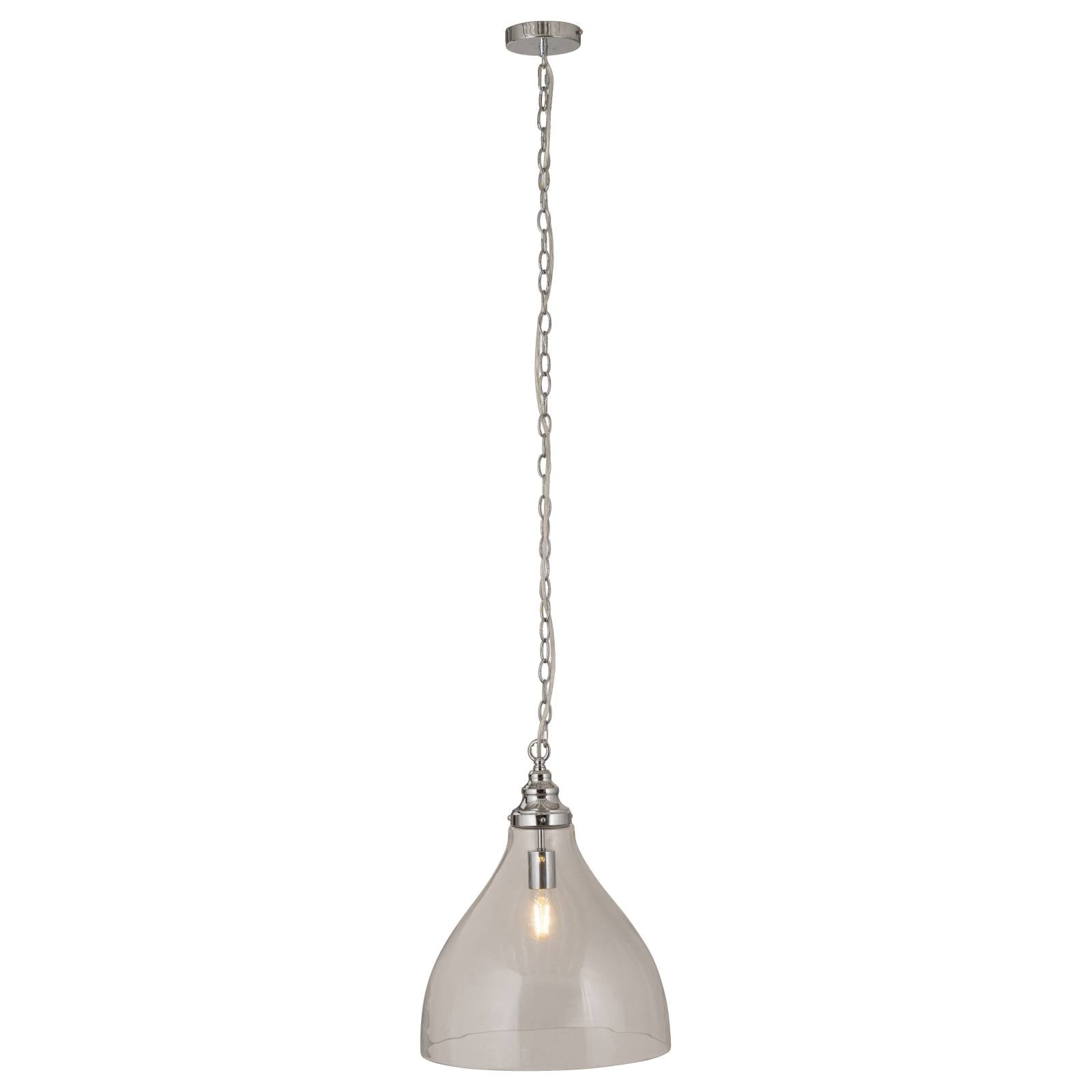 Keys Large Chain Pendant, Chrome