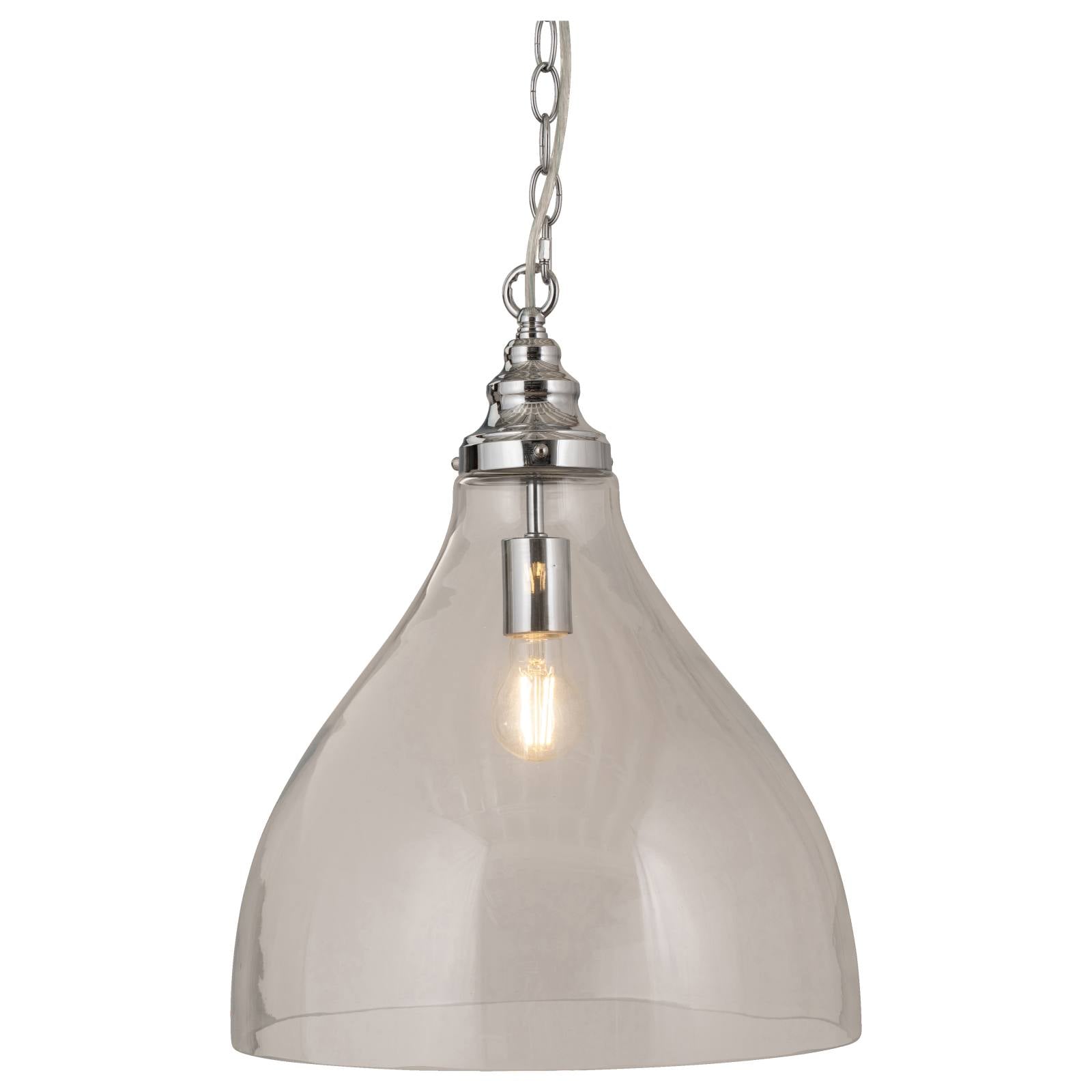 Keys Large Chain Pendant, Chrome