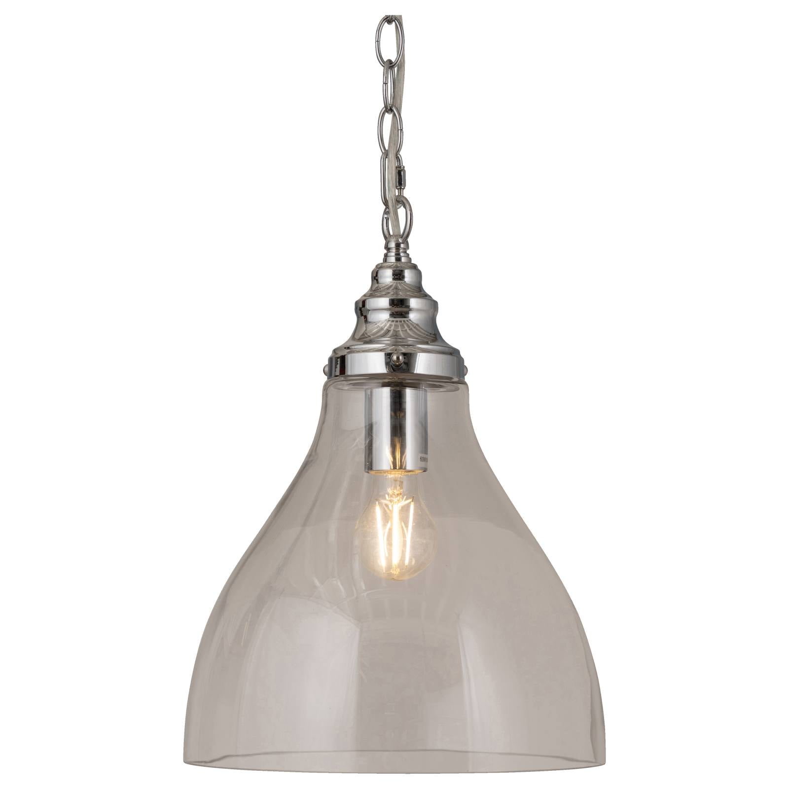 Keys Small Chain Pendant, Chrome