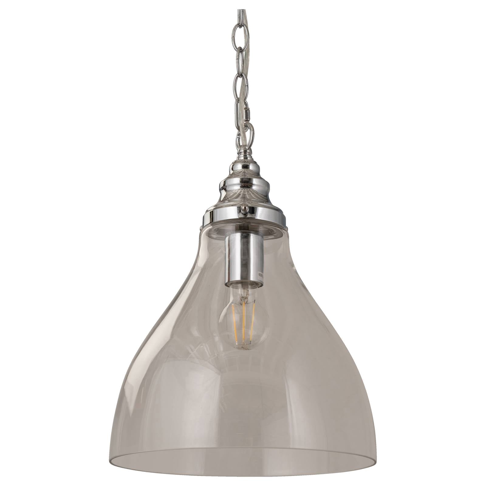 Keys Small Chain Pendant, Chrome