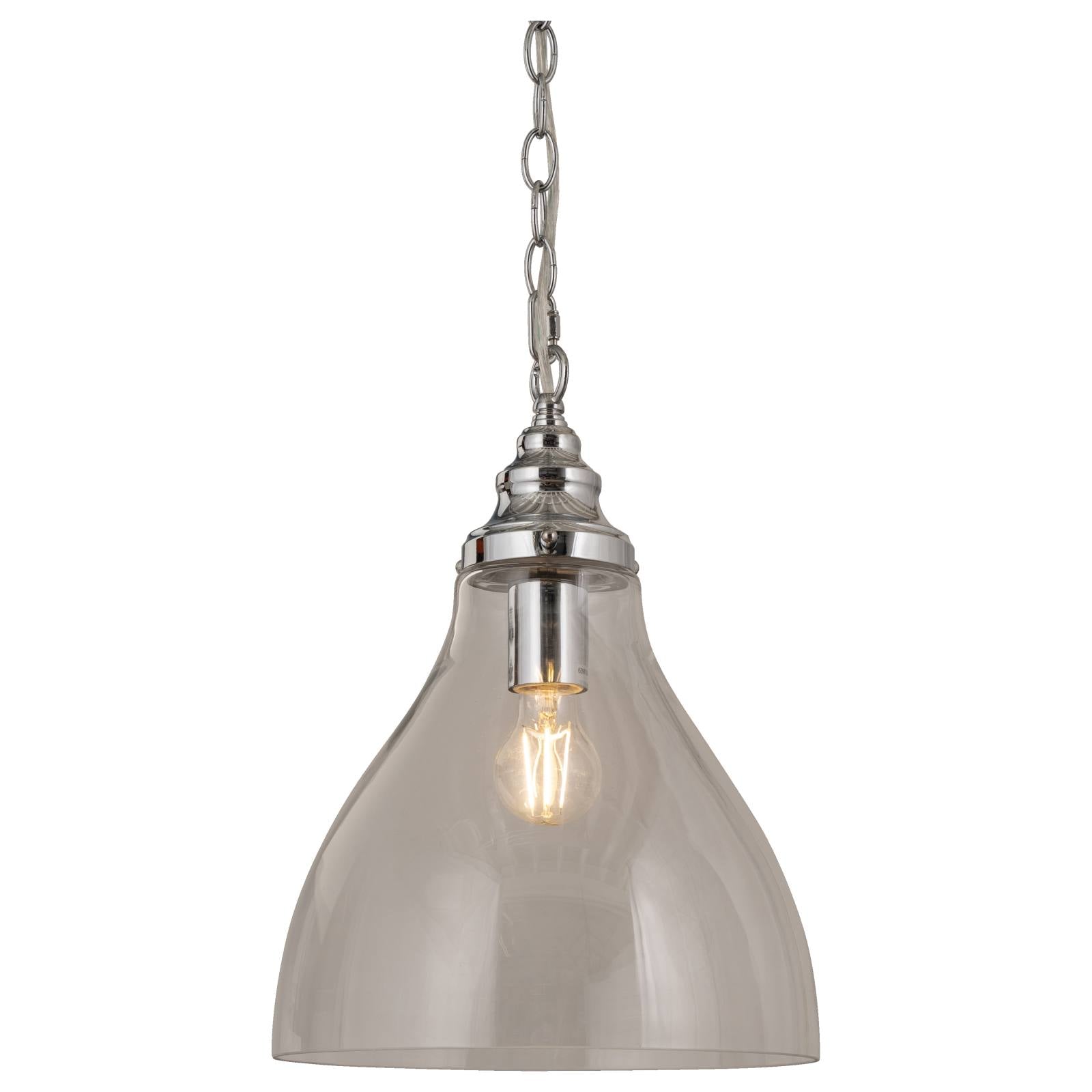 Keys Small Chain Pendant, Chrome