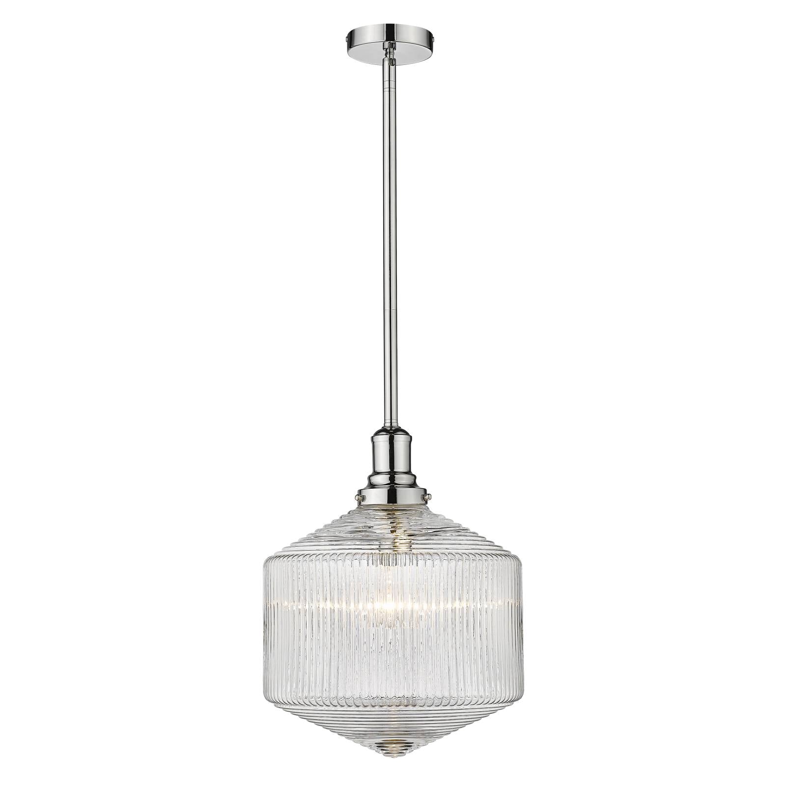 Jefferson Large Pendant, Clear Chrome