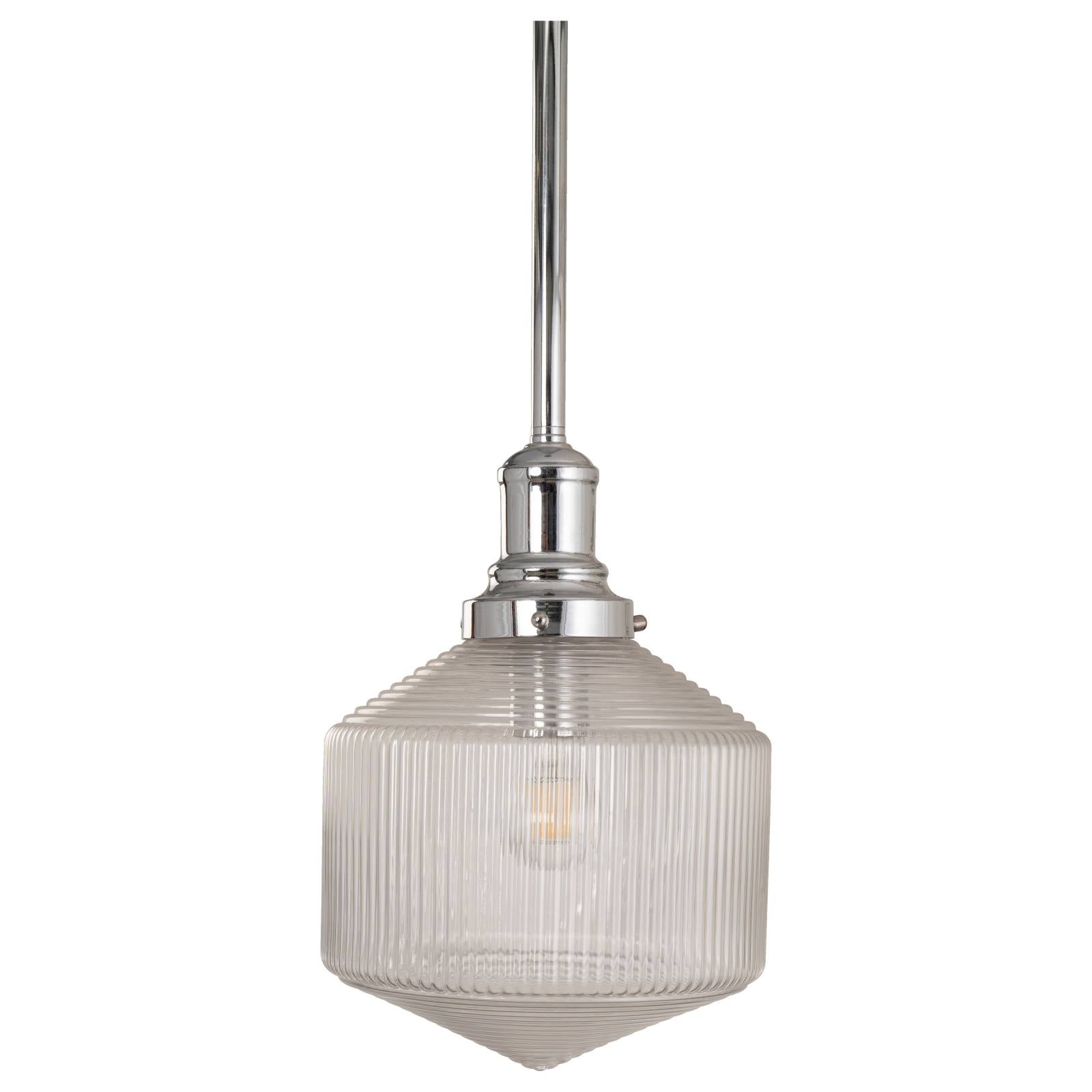 Jefferson Small Pendant, Clear Chrome