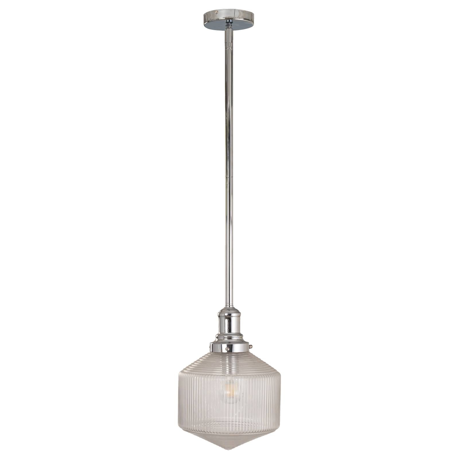 Jefferson Small Pendant, Clear Chrome