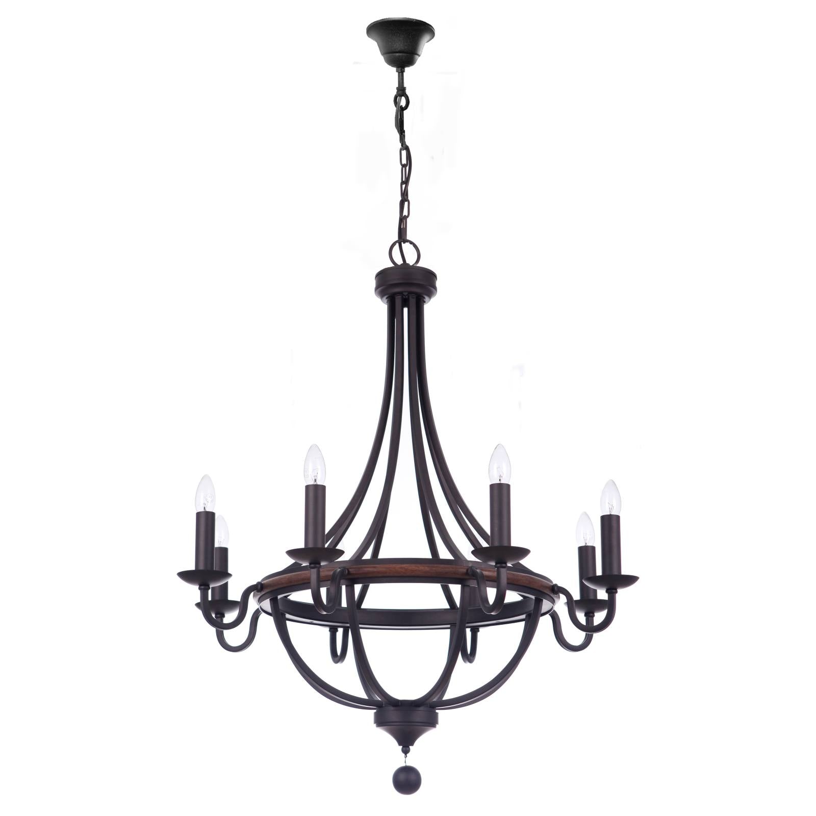 Lakewood 5 Light Pendant, Bronze
