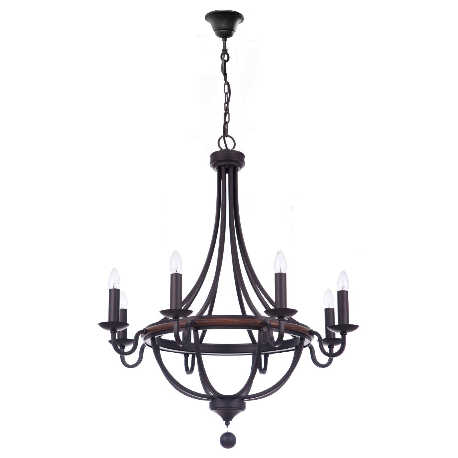 Lakewood 8 Light Pendant, Bronze
