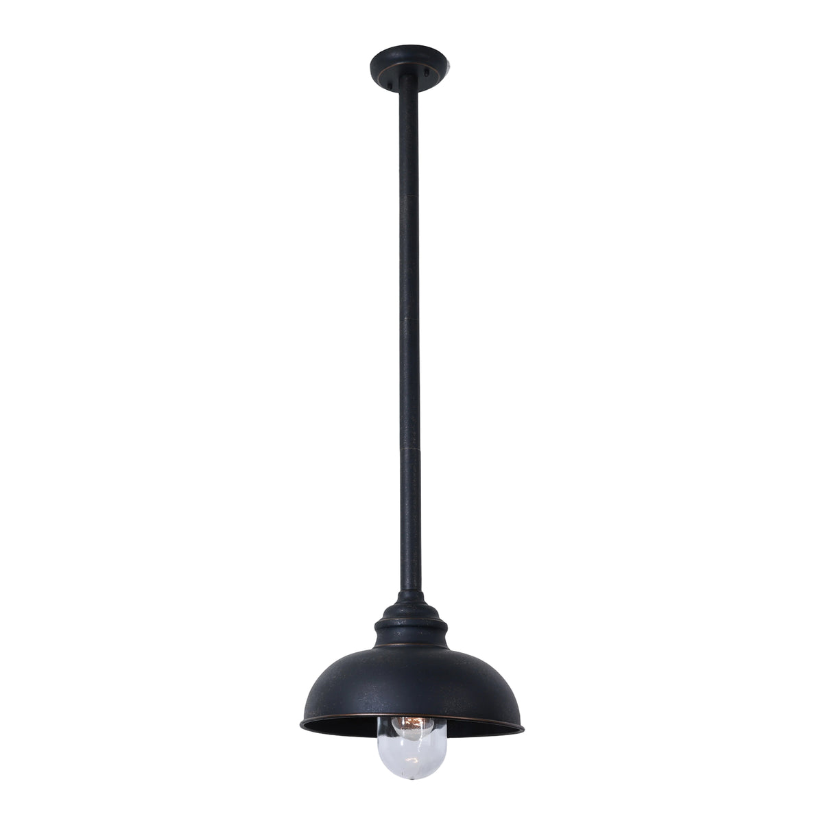 Parkway Large Outdoor Rod Pendant, Antique Bronze