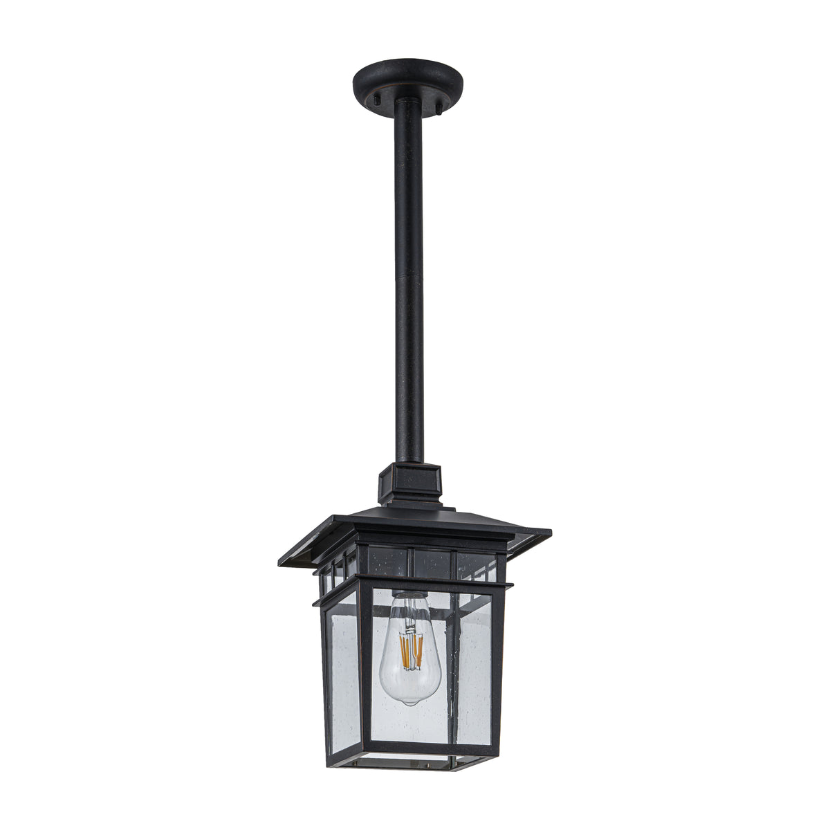 Promenade Medium Outdoor Rod Pendant, Antique Bronze