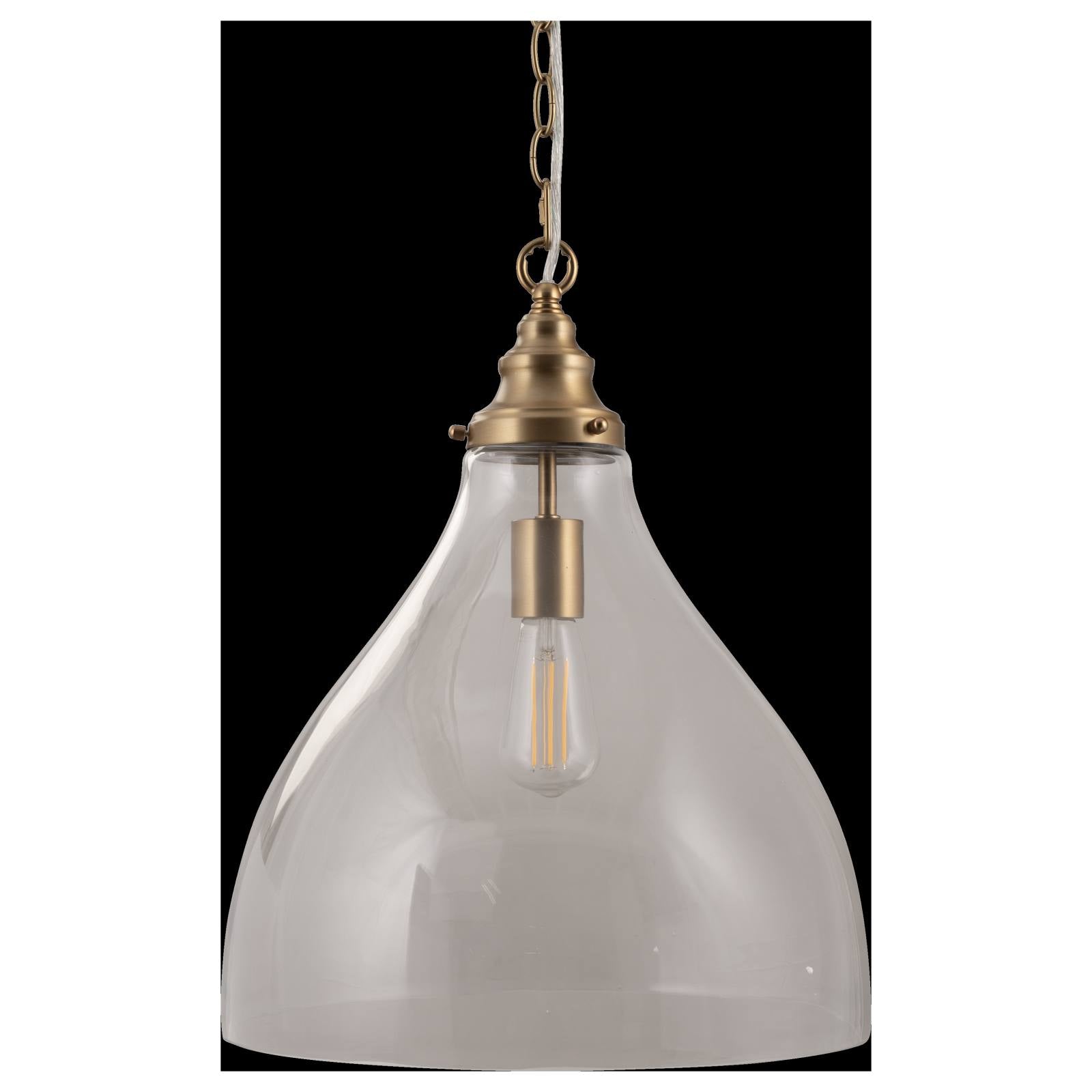 Keys Large Chain Pendant, Satin Brass