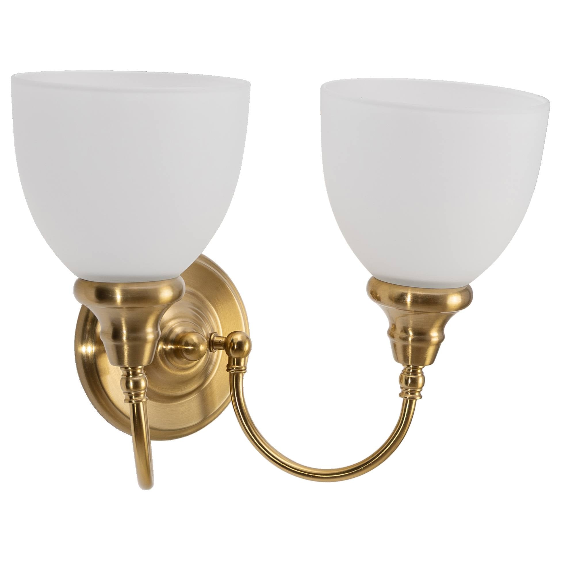 Benson 2 Light Wall Bracket, Satin Brass