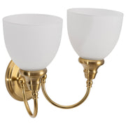 Benson 2 Light Wall Bracket, Satin Brass