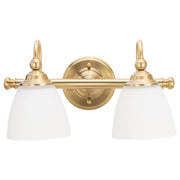Nova 2 Light Wall Bracket, Satin Brass