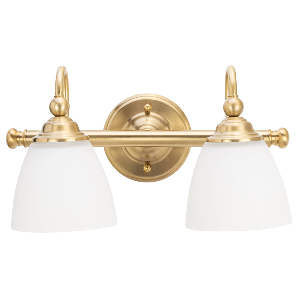 Nova 2 Light Wall Bracket, Satin Brass