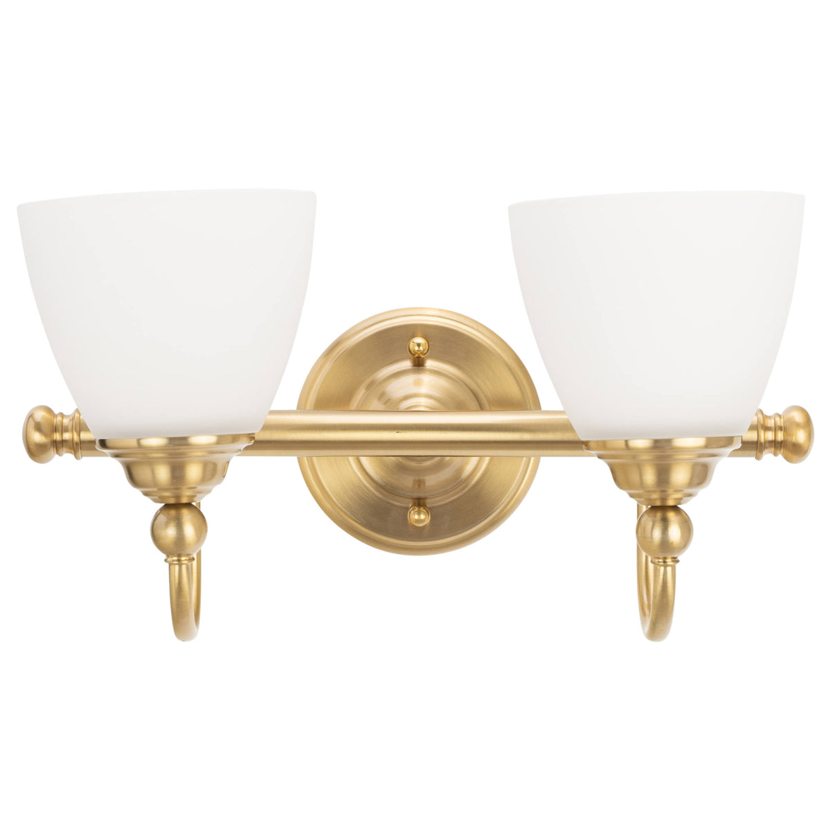 Nova 2 Light Wall Bracket, Satin Brass