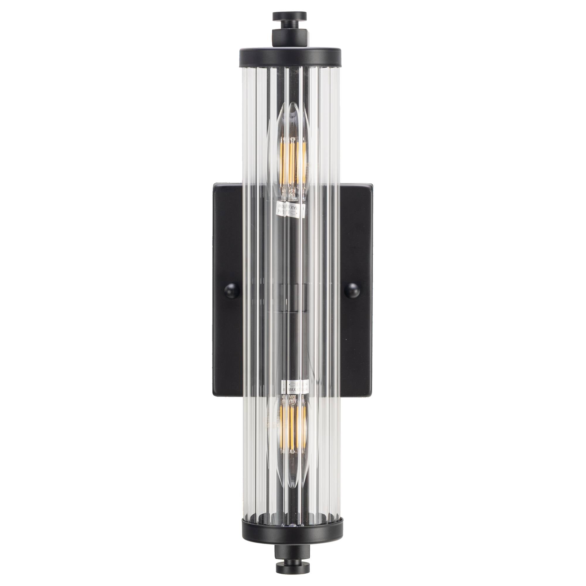 Rockford 2 Light Wall LIght, Matte Black