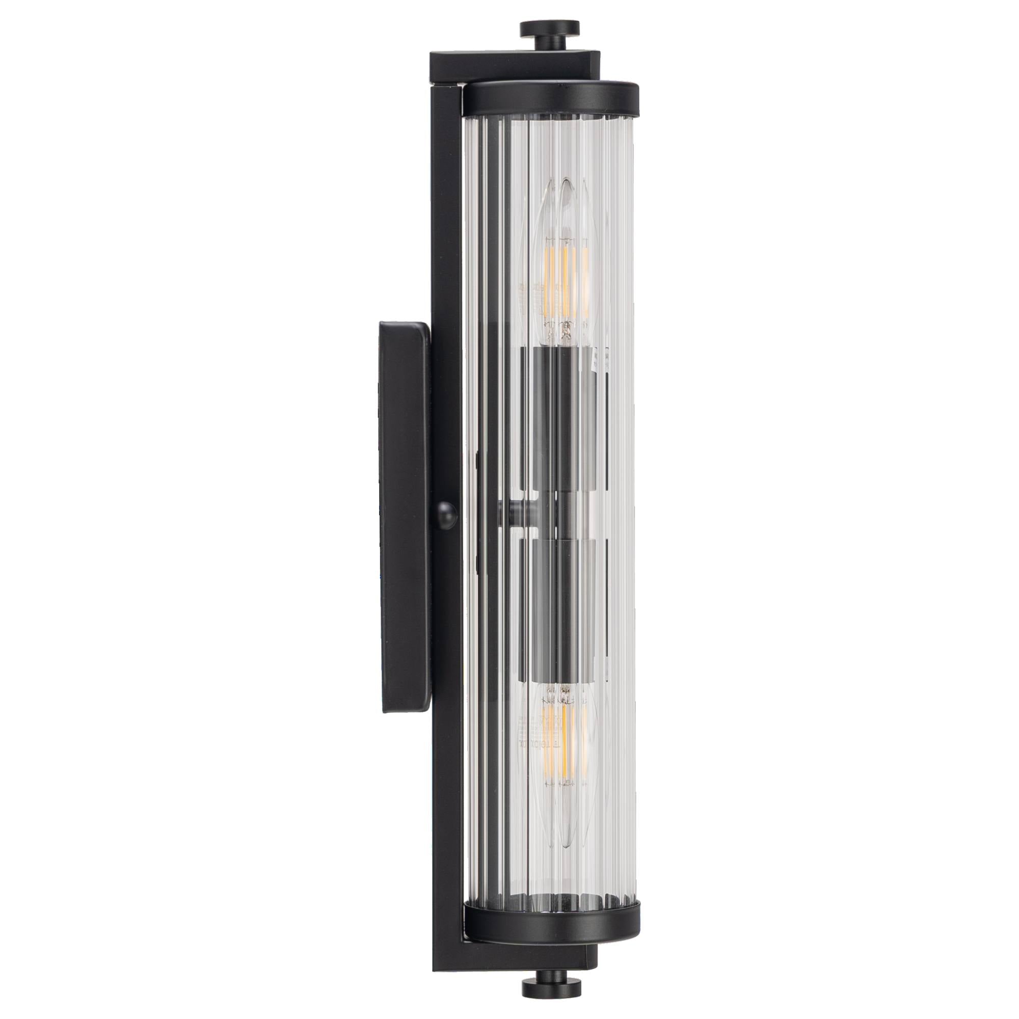 Rockford 2 Light Wall LIght, Matte Black