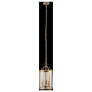 Manor Medium 3 Light Lantern, Satin Brass