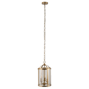 Manor Medium 3 Light Lantern, Satin Brass
