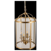 Manor Large 4 Light Lantern, Satin Brass