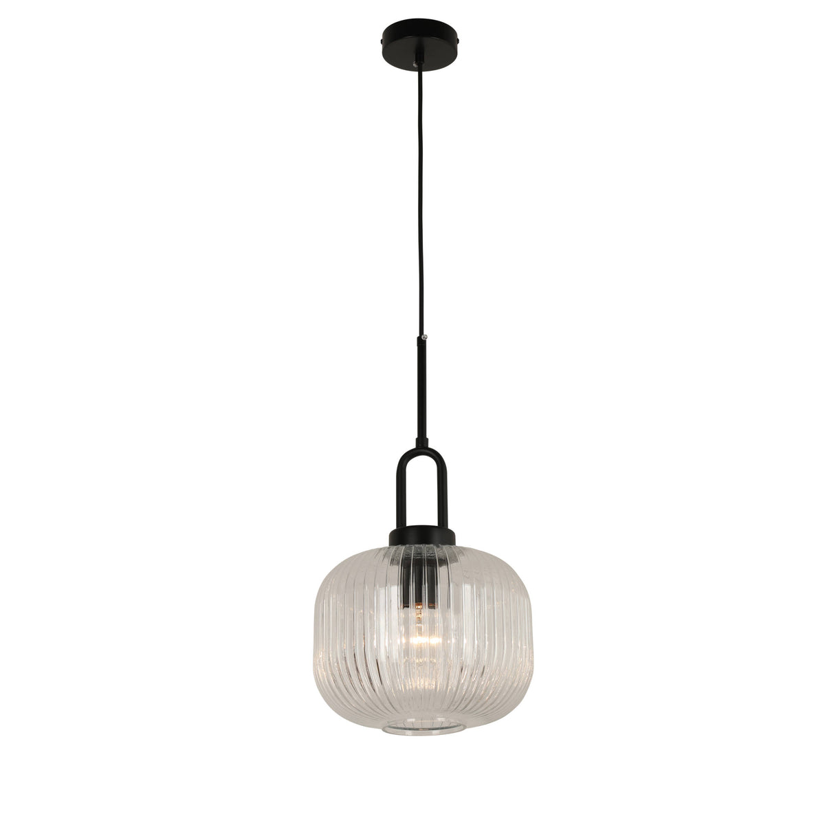Main Pendant Black Cord, Matte Black