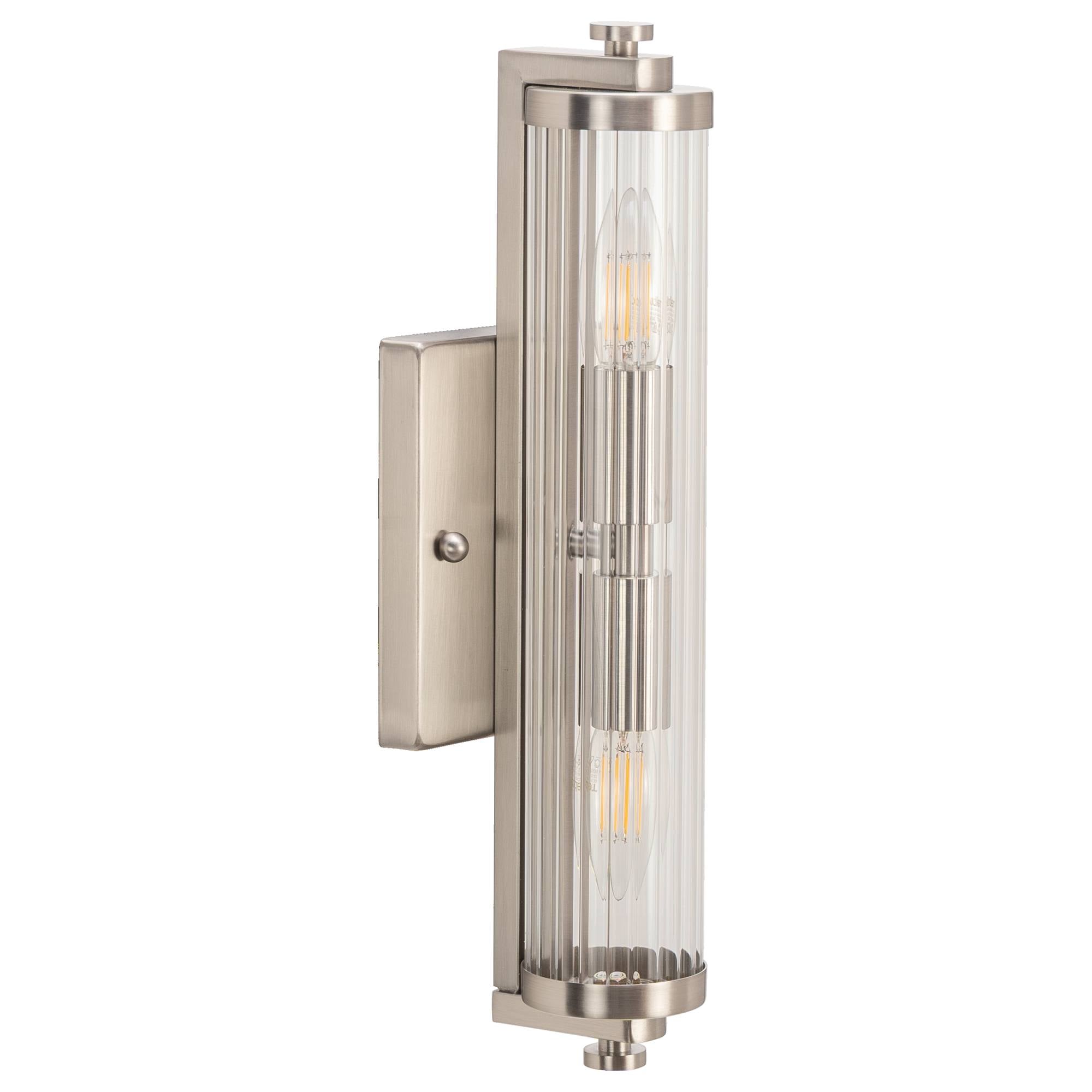 Rockford 2 Light Wall Light, Brushed Nickel
