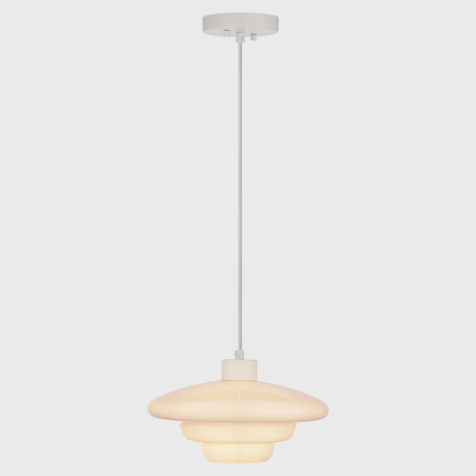 Haywood Pendant 32cm, White