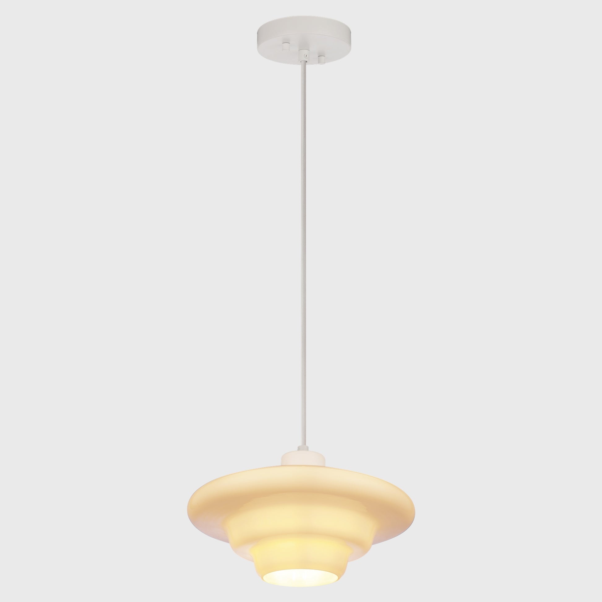 Haywood Pendant 32cm, White