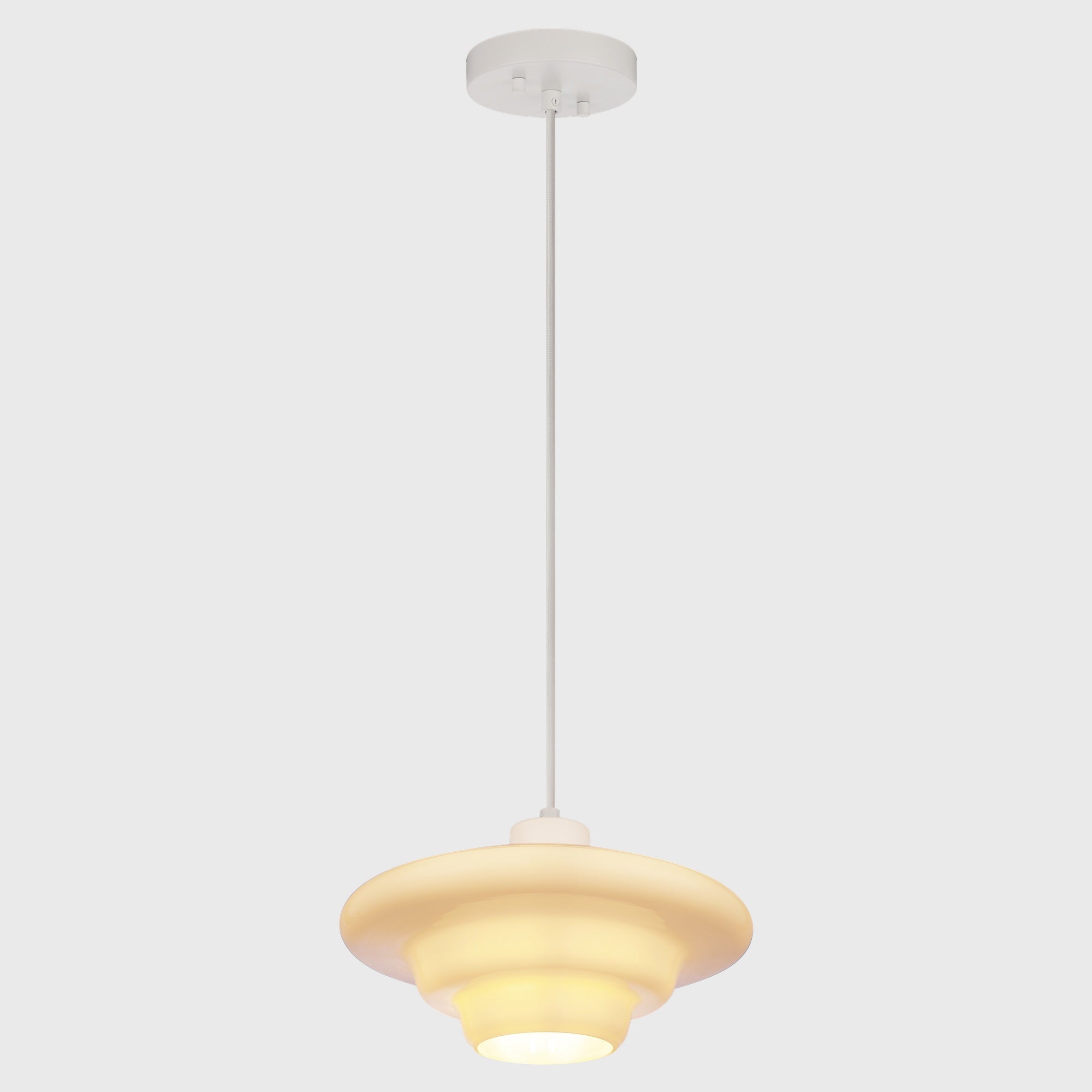 Haywood Pendant 32cm, White