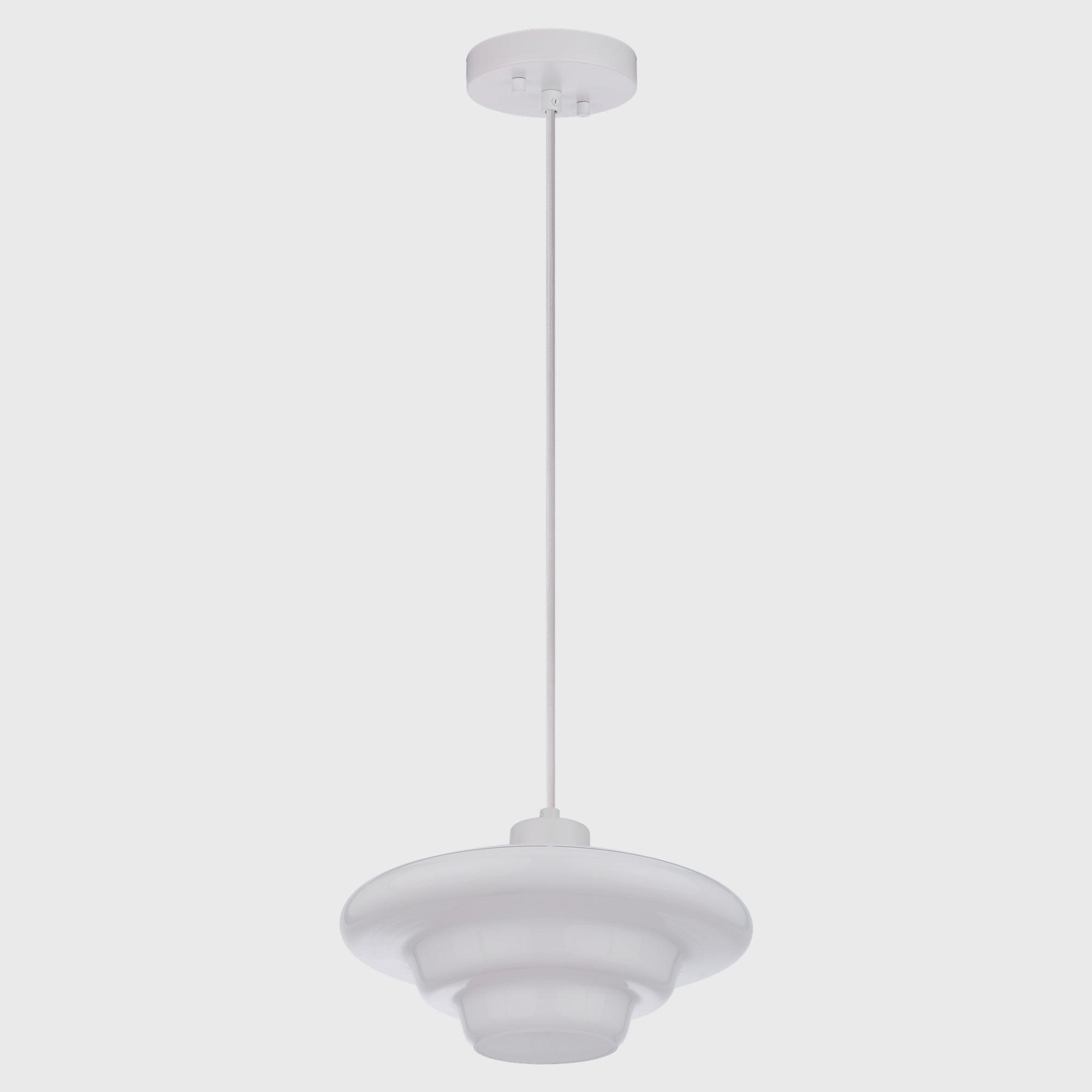 Haywood Pendant 32cm, White