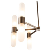 Hepburn 12 Light 6 Arm Pendant, Antique Brass