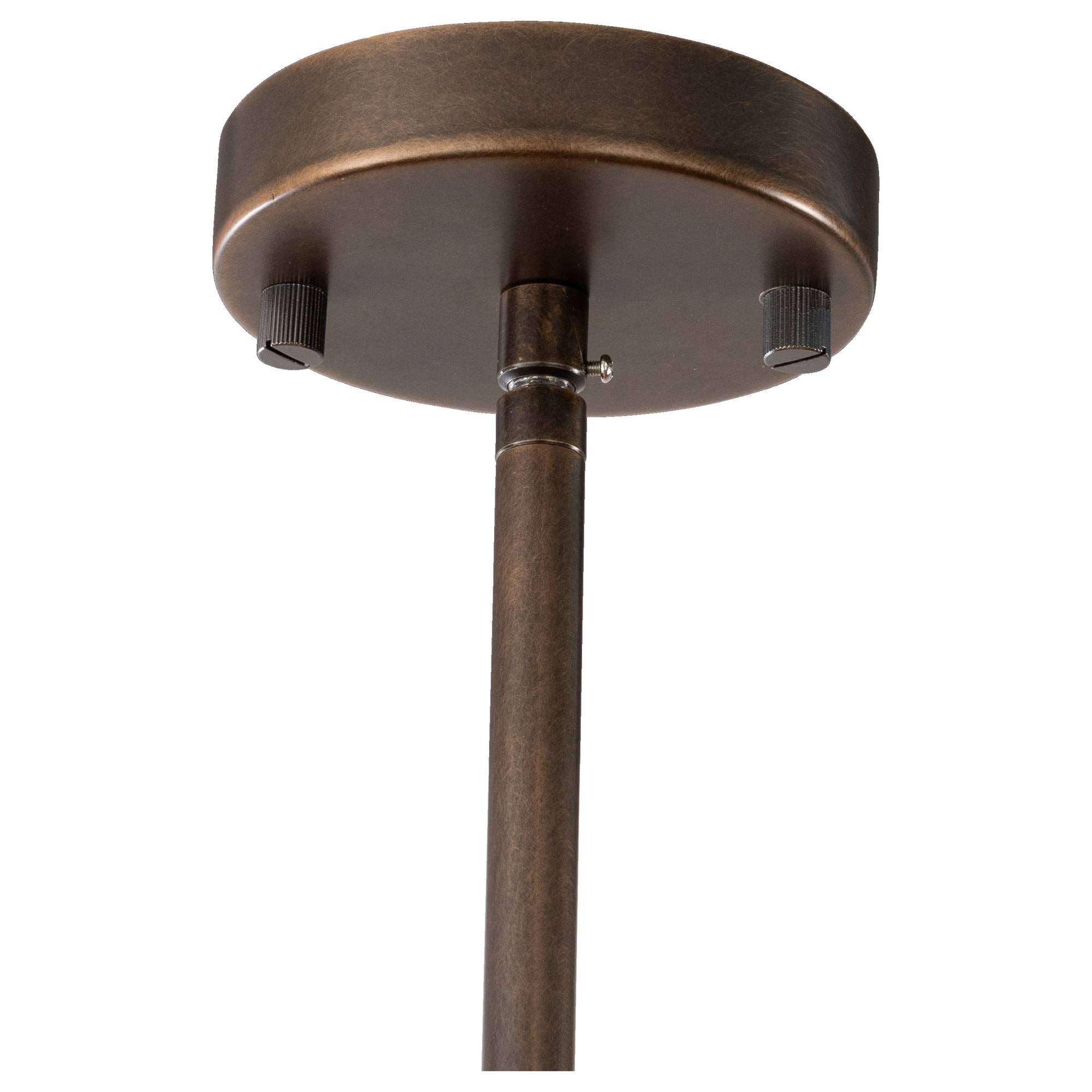 Hepburn 6 Light 3 Arm Pendant, Antique Brass