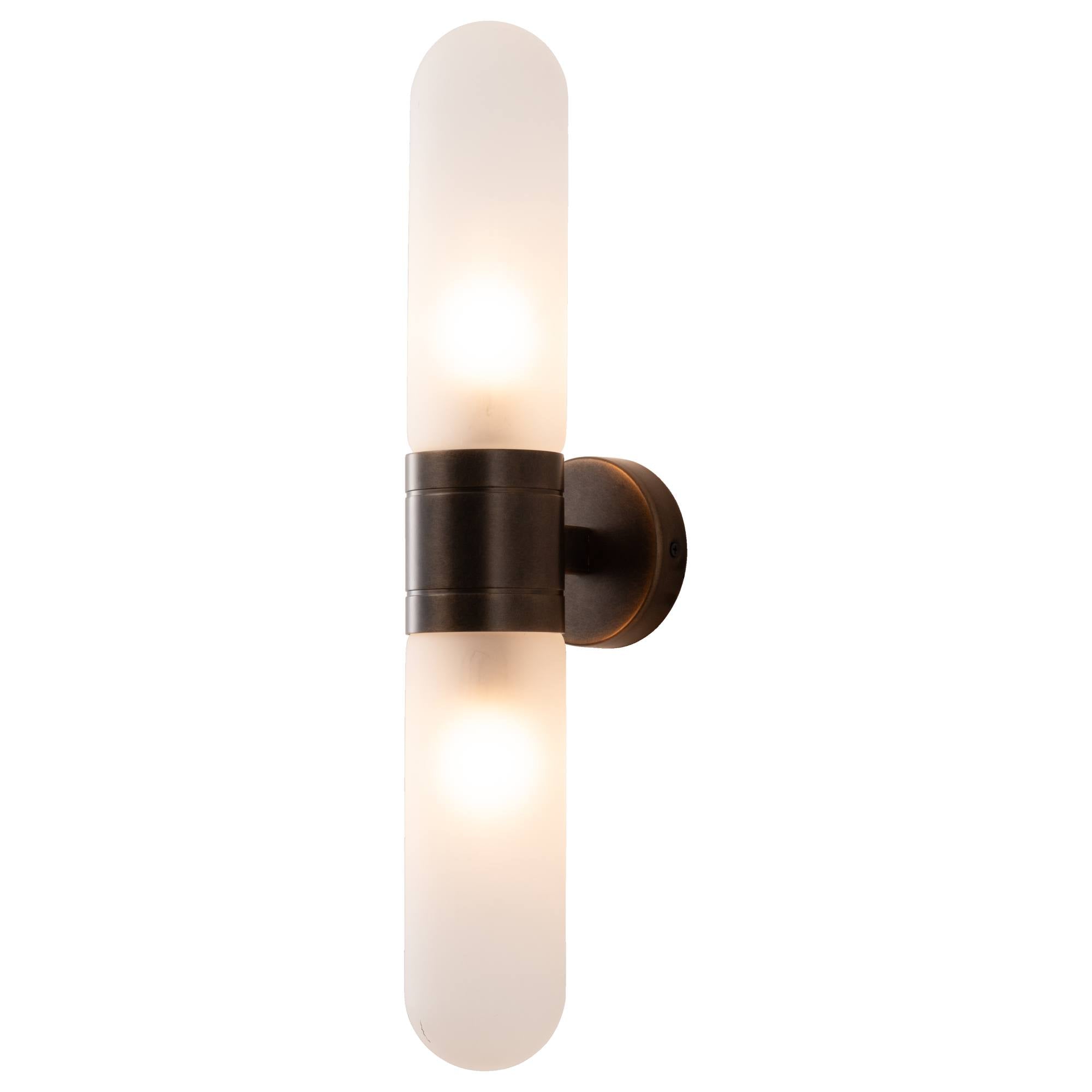 Hepburn Wall Light, Antique Brass