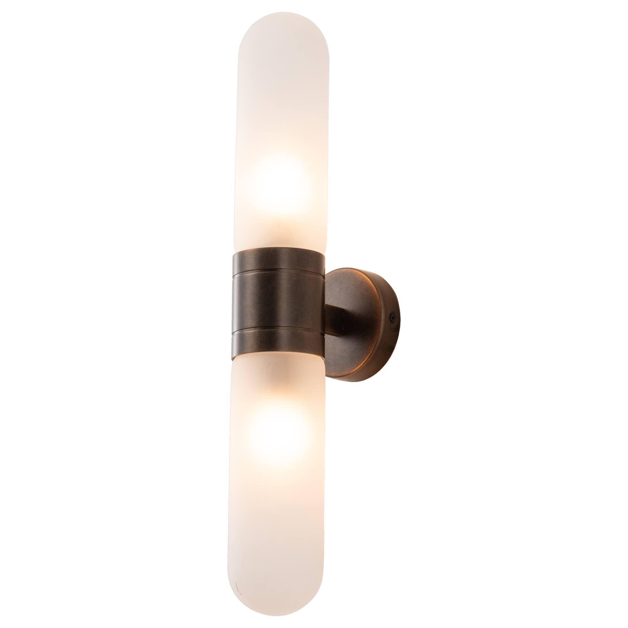 Hepburn Wall Light, Antique Brass