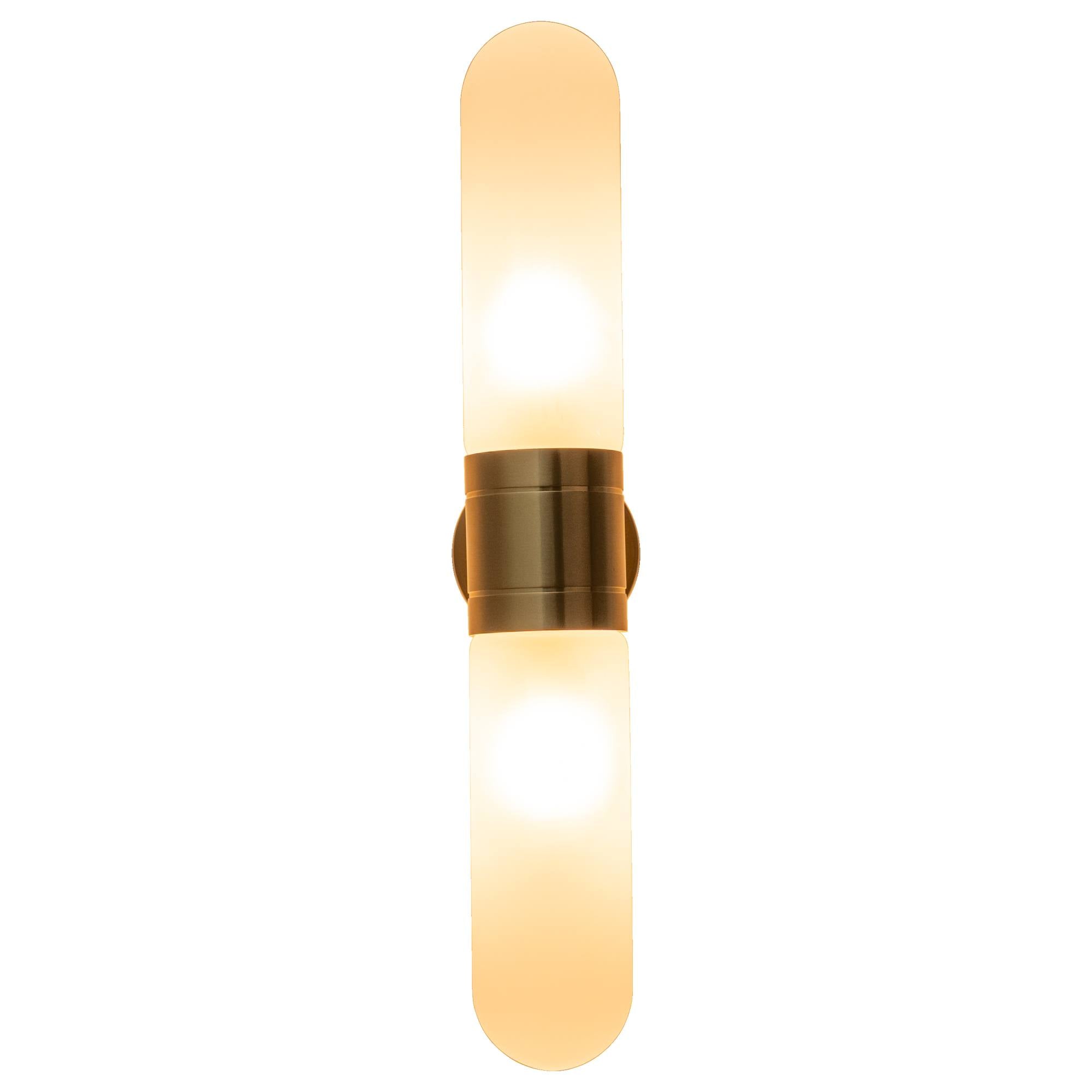 Hepburn Wall Light, Satin Brass