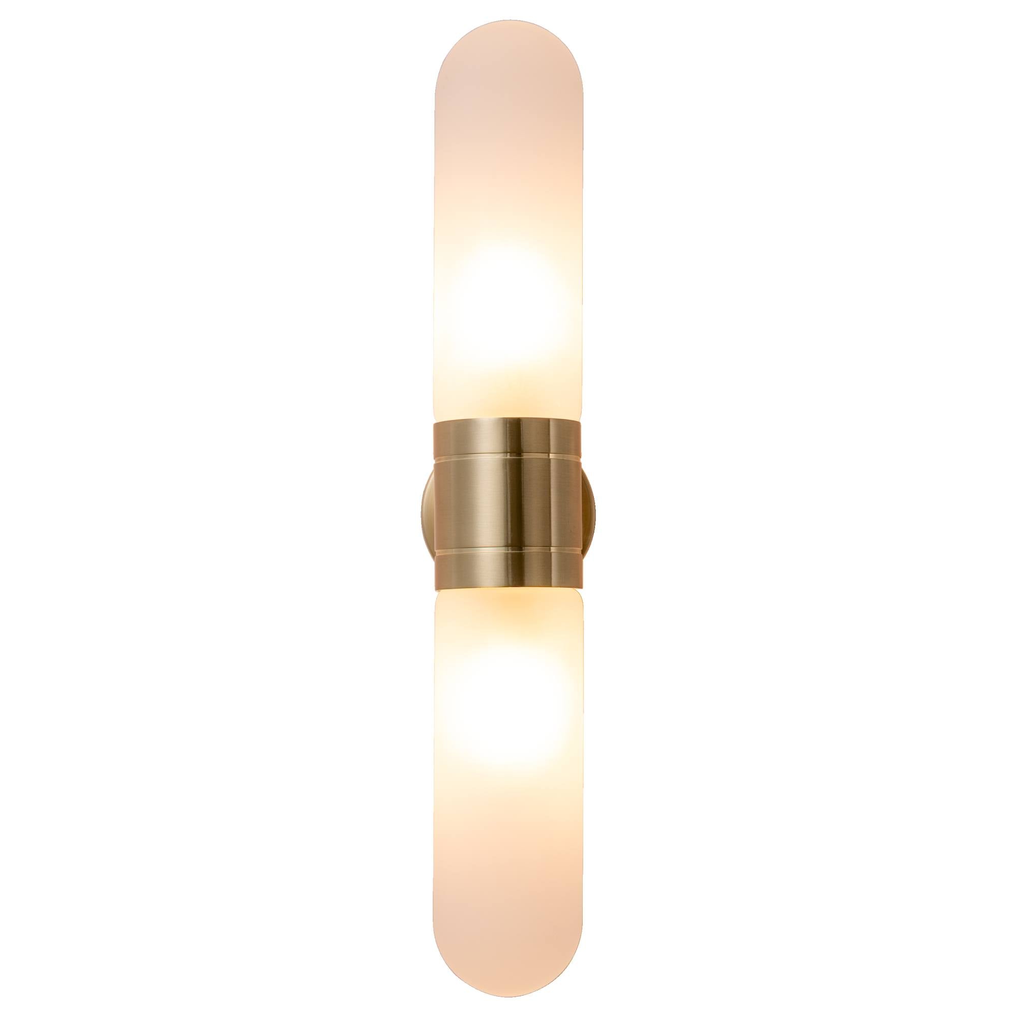 Hepburn Wall Light, Satin Brass