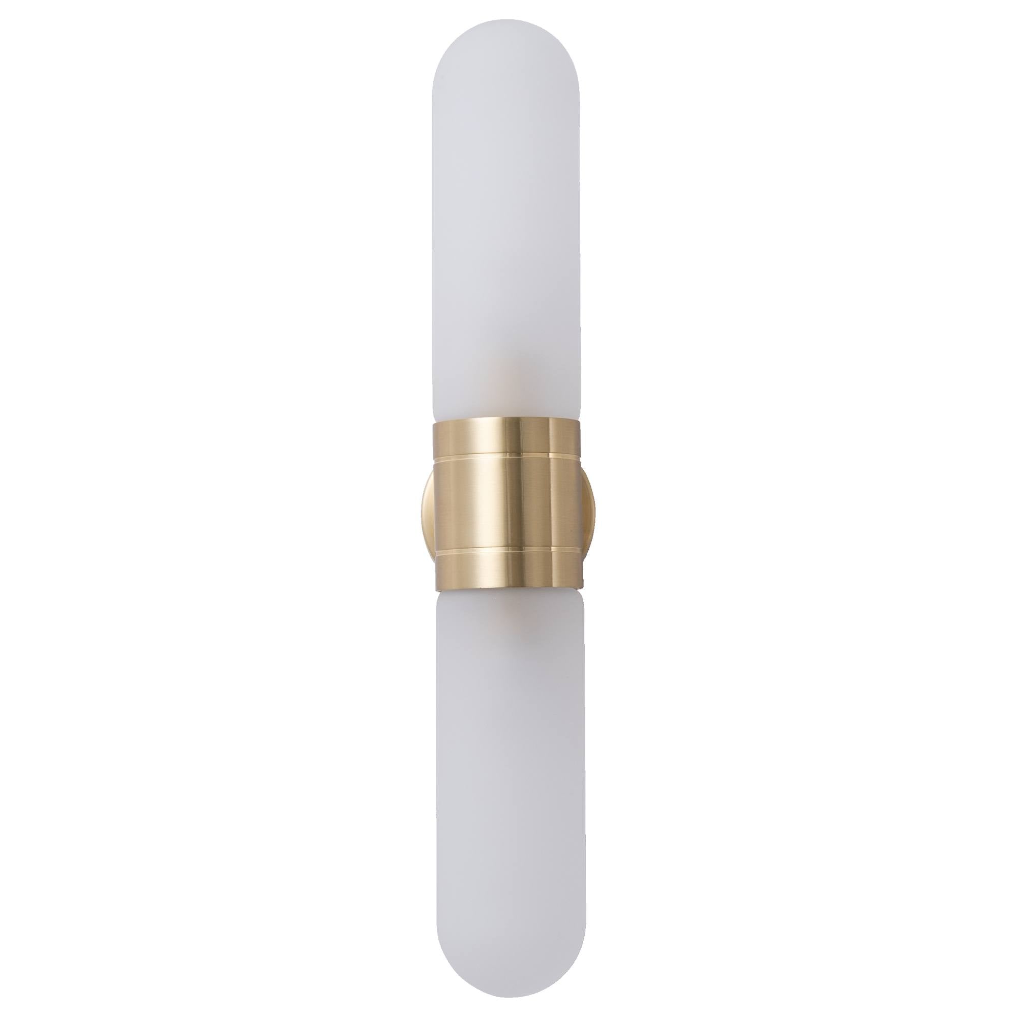 Hepburn Wall Light, Satin Brass