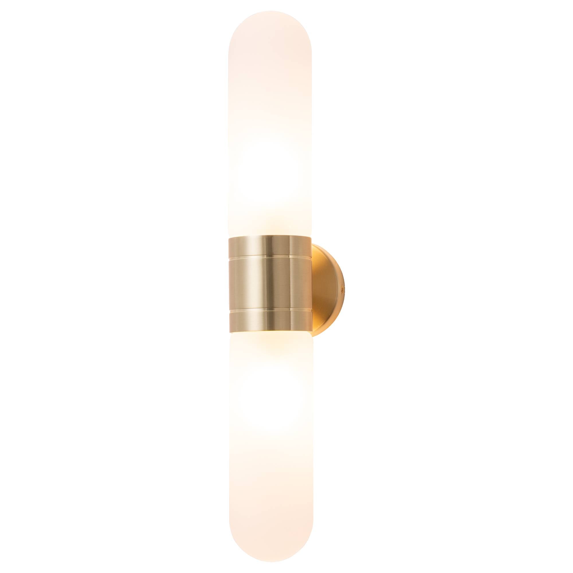 Hepburn Wall Light, Satin Brass