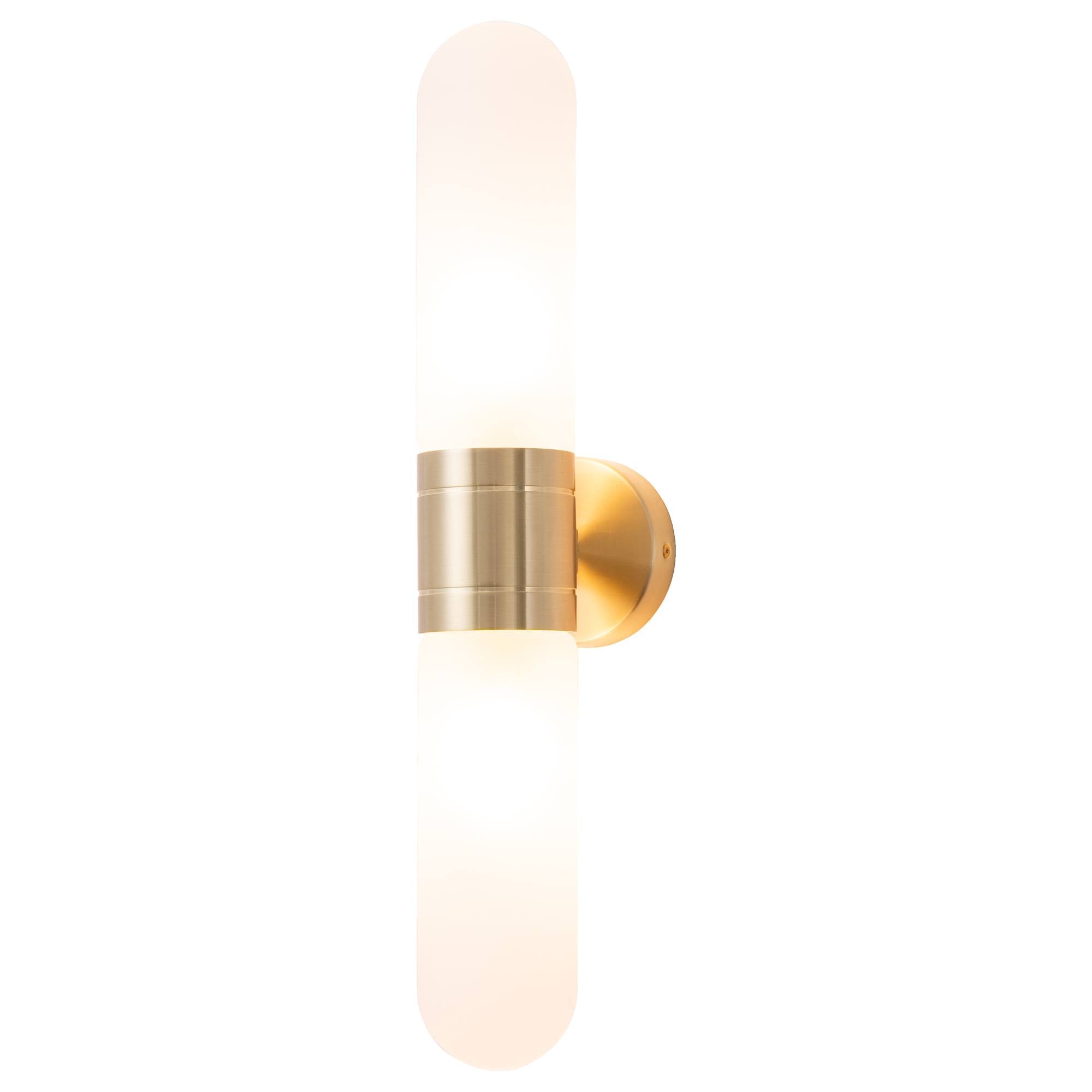 Hepburn Wall Light, Satin Brass