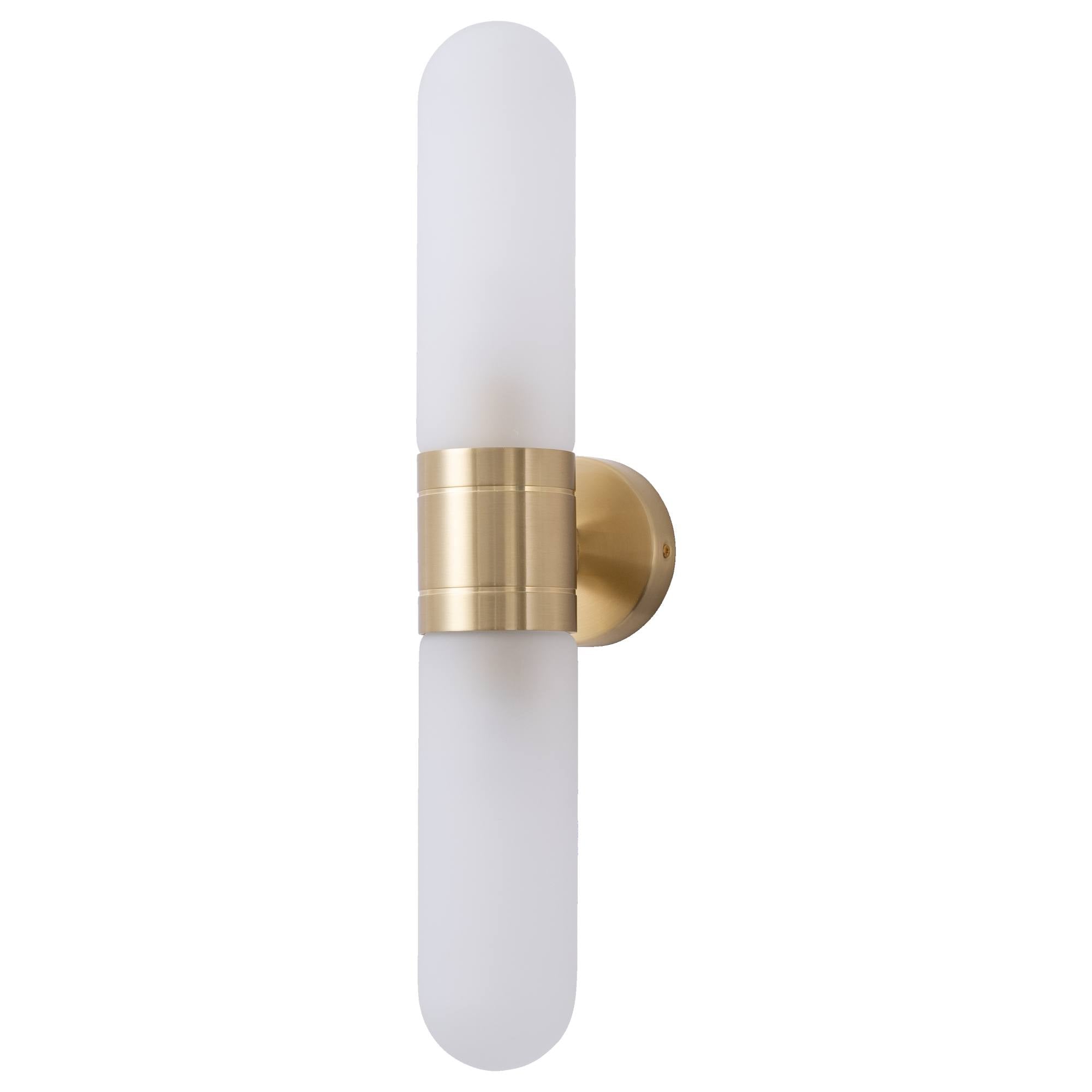 Hepburn Wall Light, Satin Brass