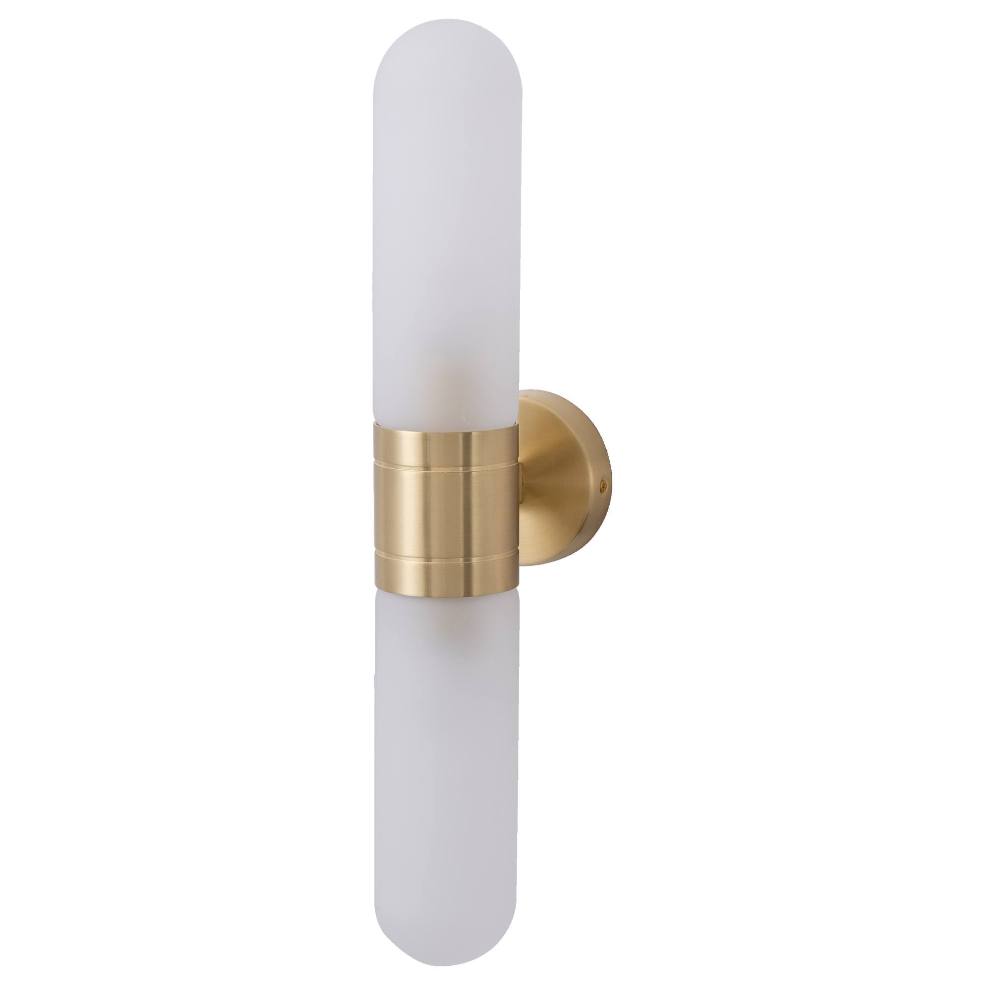Hepburn Wall Light, Satin Brass