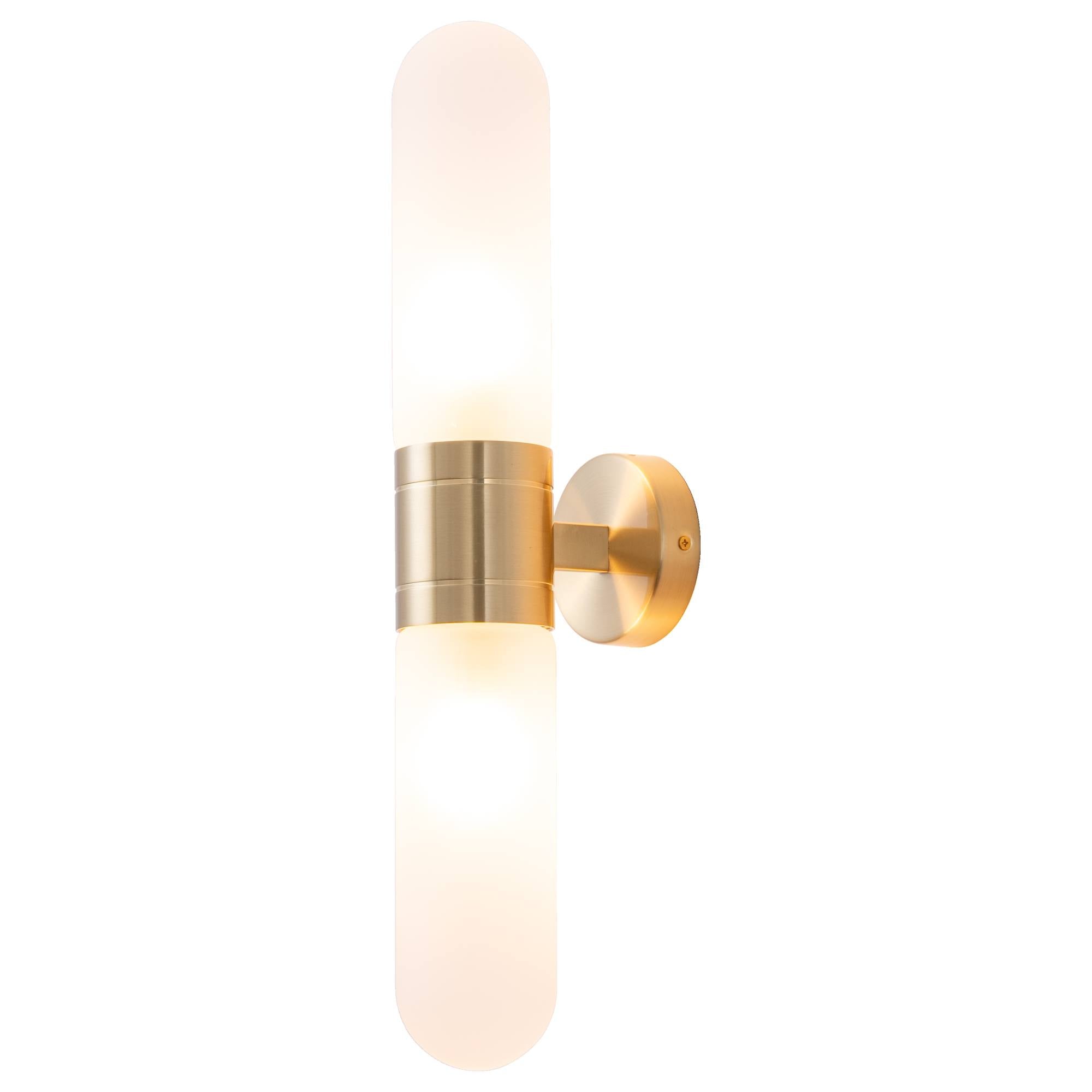 Hepburn Wall Light, Satin Brass