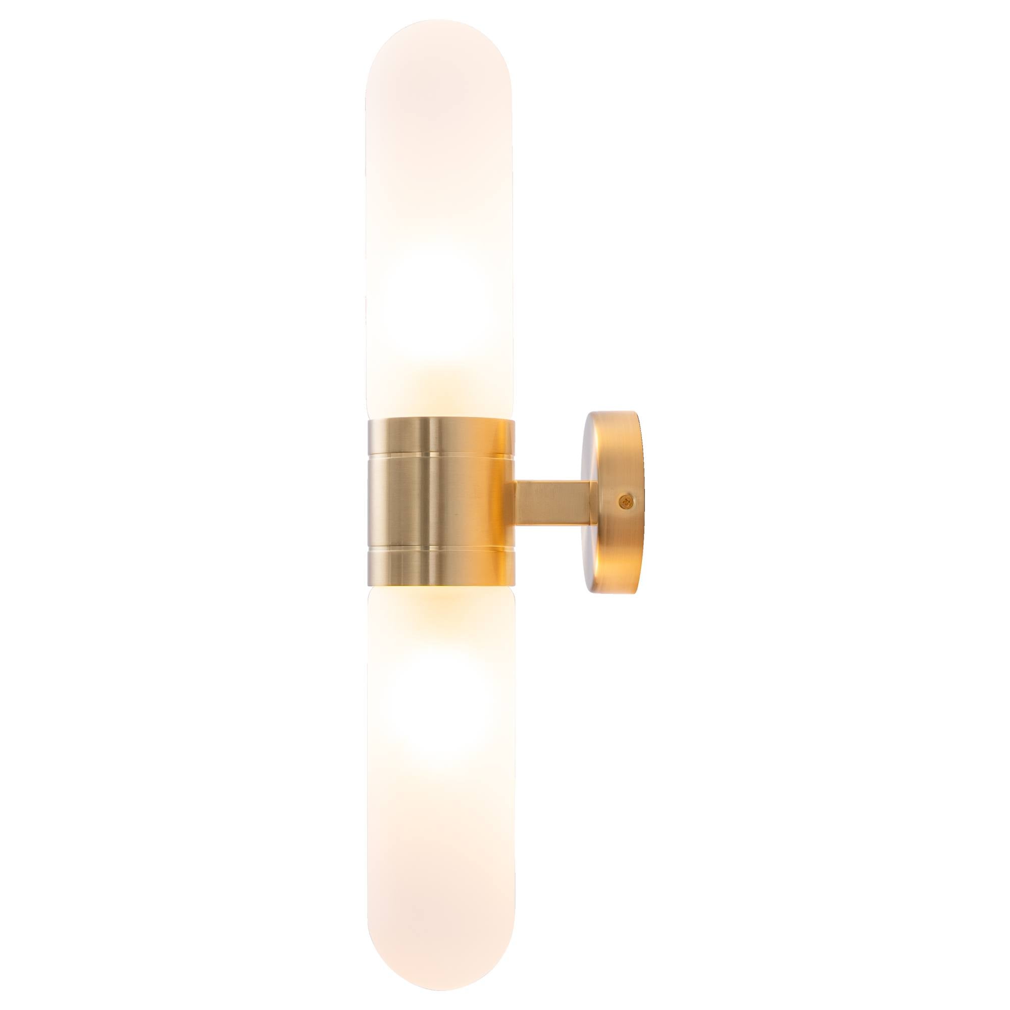Hepburn Wall Light, Satin Brass