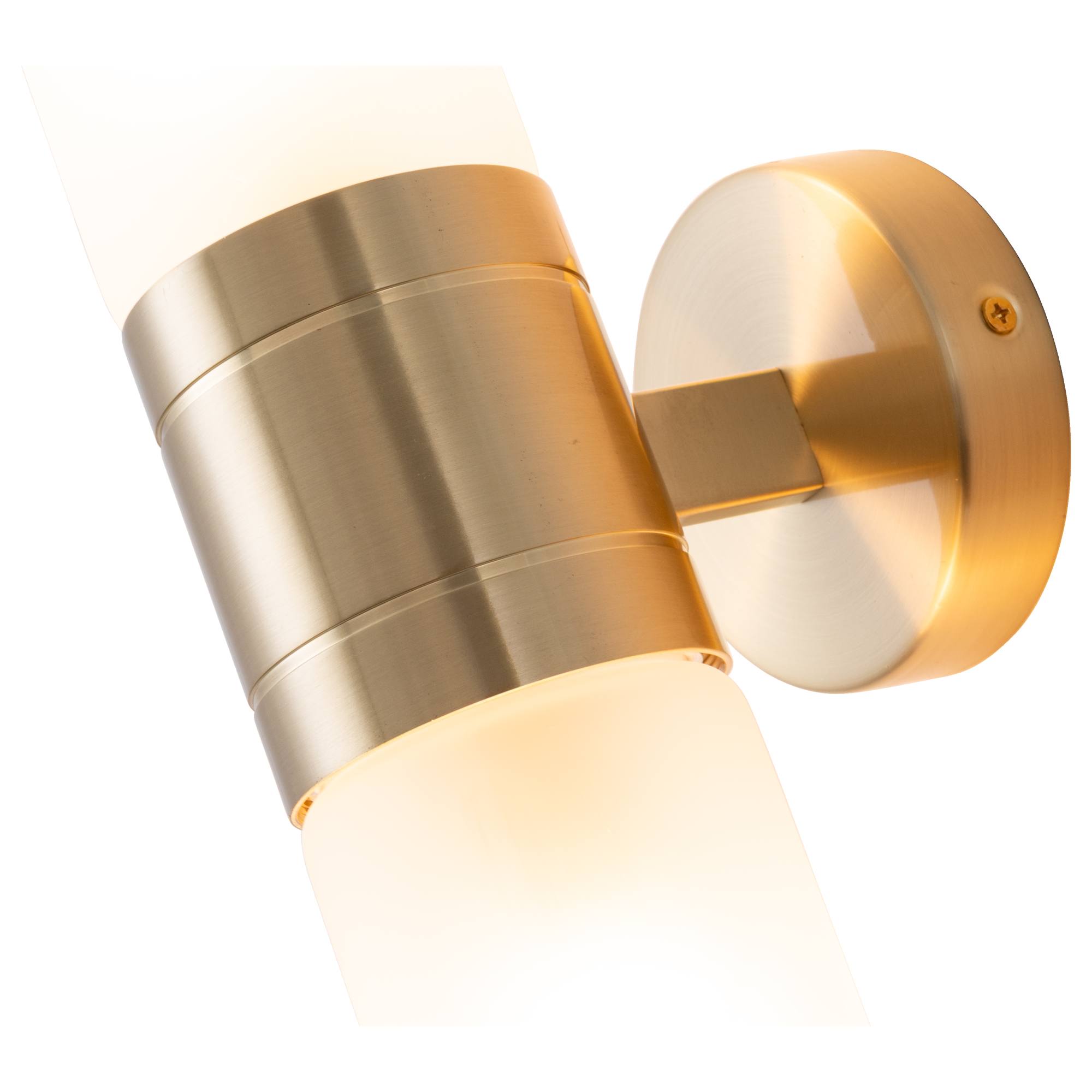 Hepburn Wall Light, Satin Brass